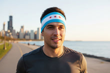 Load image into Gallery viewer, Chicago Flag Headband