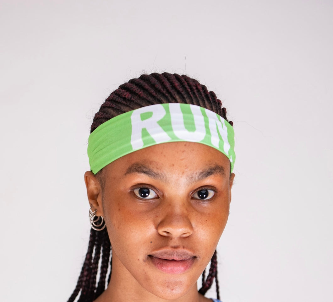 RUN. Neon Green Headband