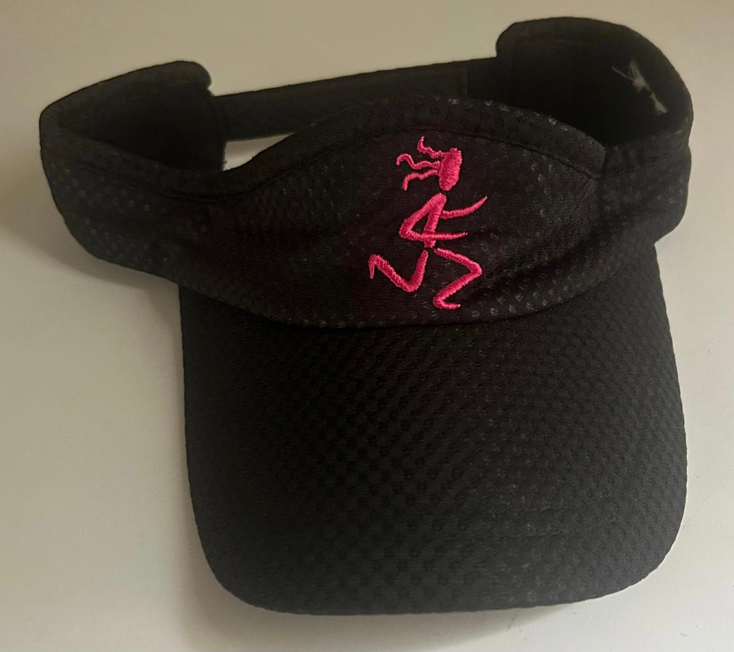 BLACK VISOR MESH: PINK RUNNER GIRL