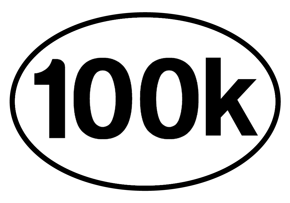 100k Oval Decal