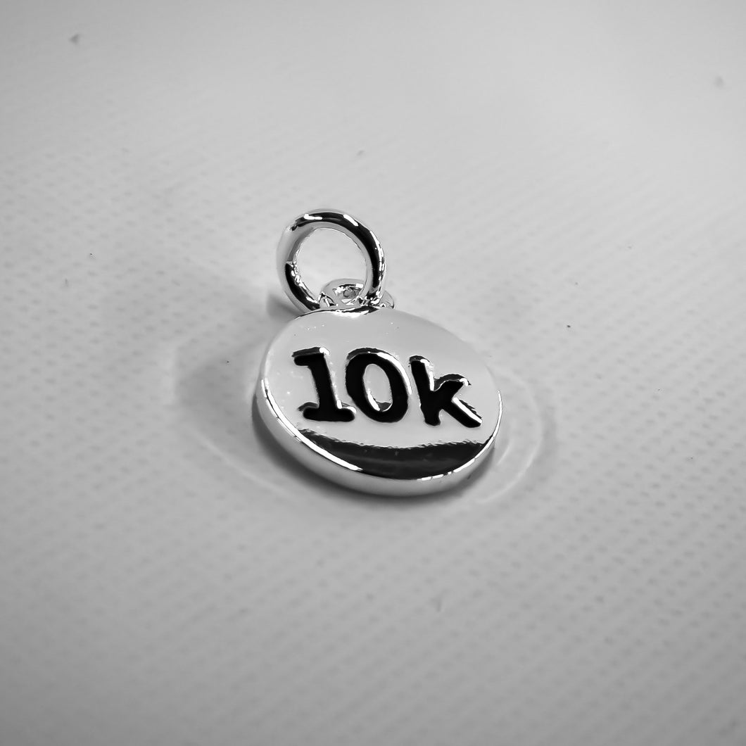 10k Silver Plated Disc Charm
