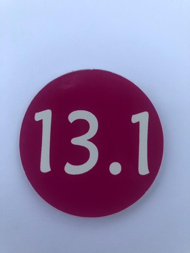 13.1 round decal - Pink