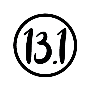 13.1 Half Marathon Round Decal (L)