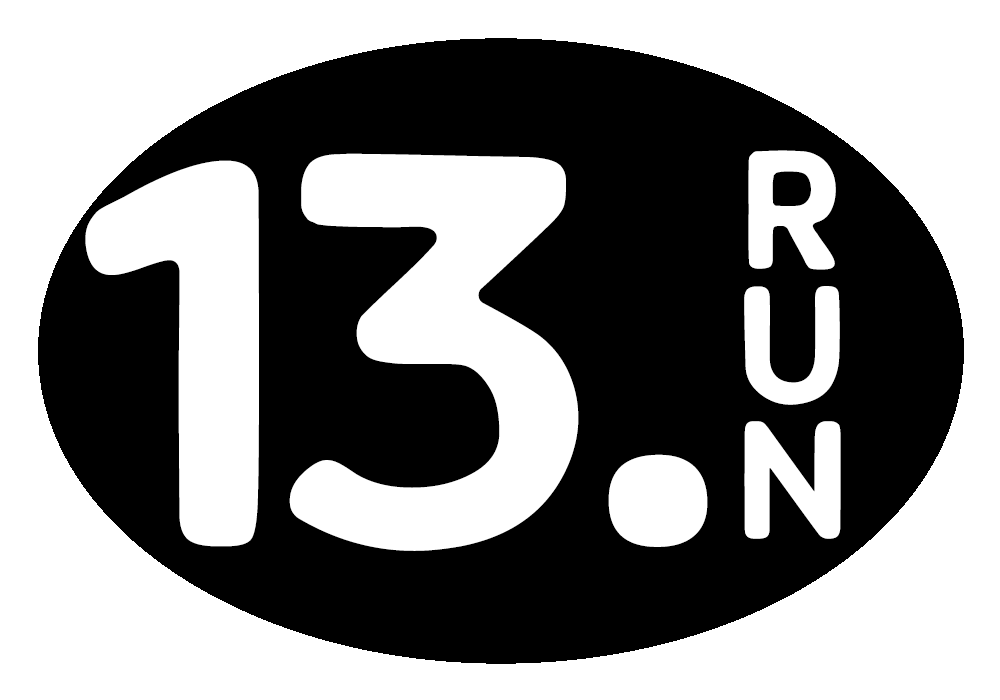 13.RUN Colored Oval Decal