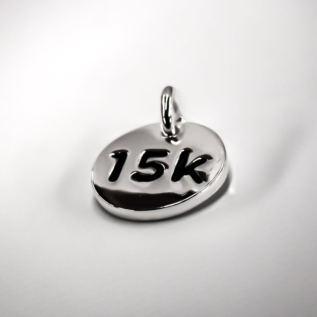 15k Silver Plated Disc Charm