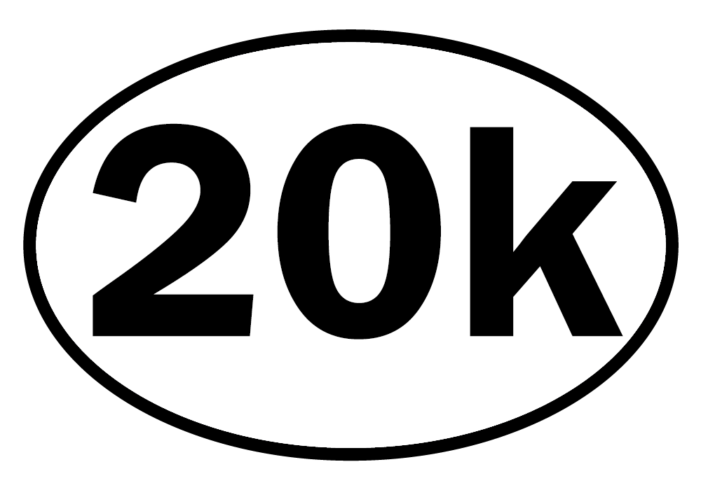 20k Oval Decal
