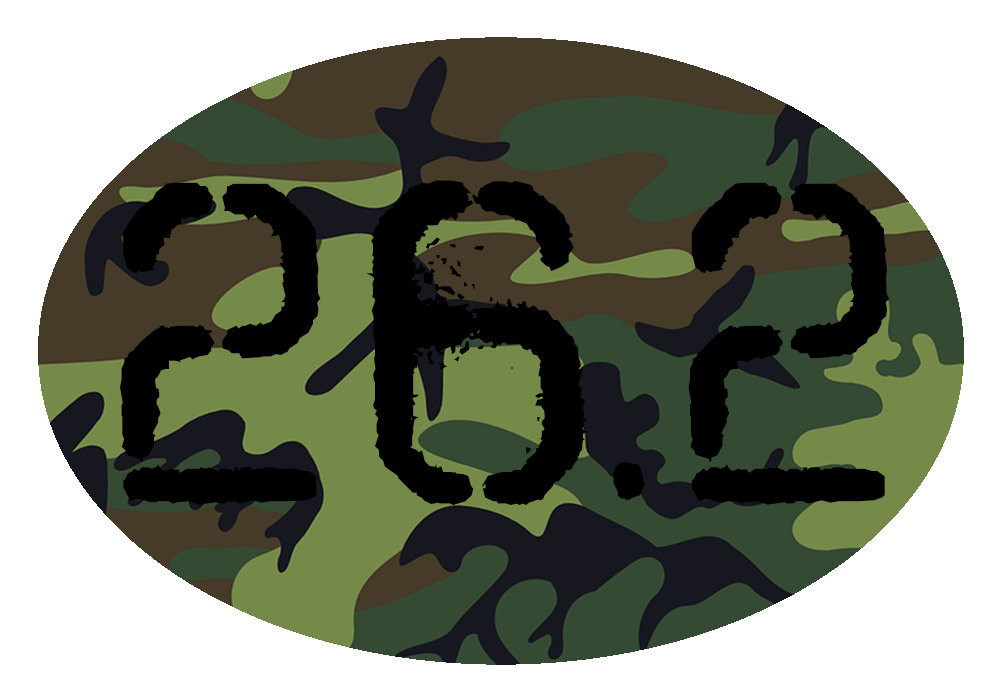 26.2 Camo Colored Oval Decal