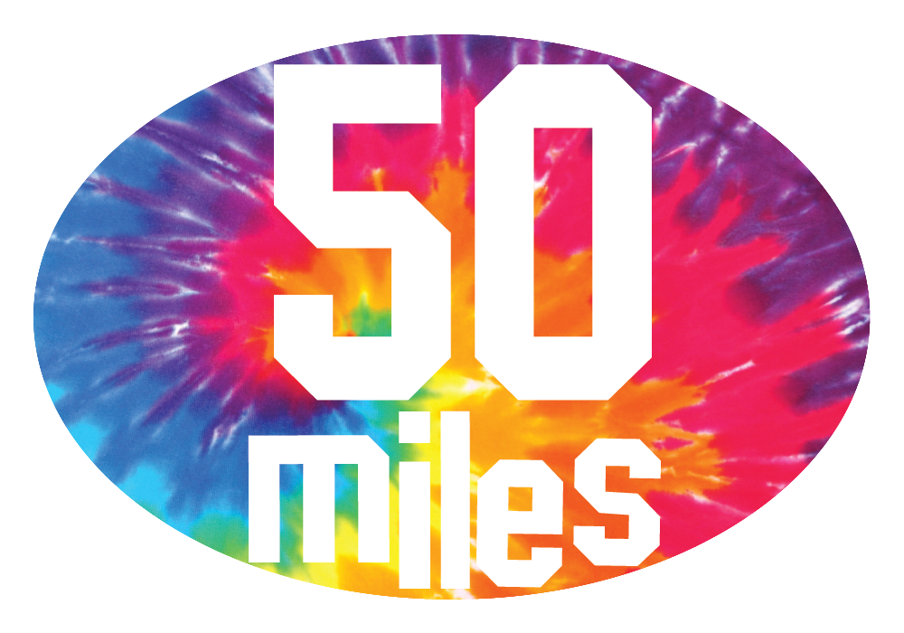 Tie Dye Miles Oval Decal (C)