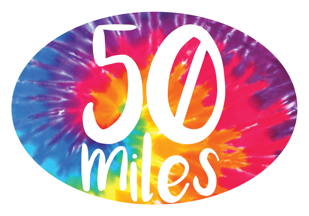 Tie-Dye Miles Oval Decal (L)