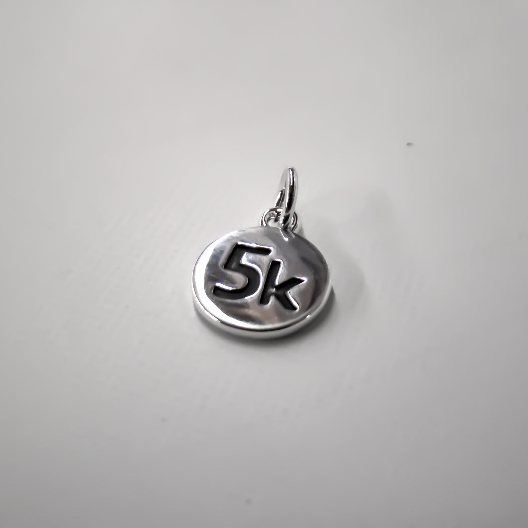5k Silver Plated Disc Charm