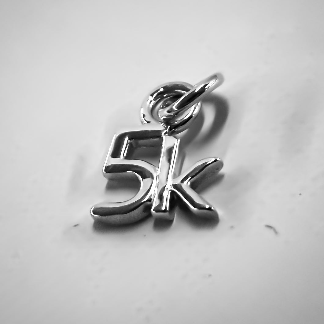 5k Silver Plated Floating Charm