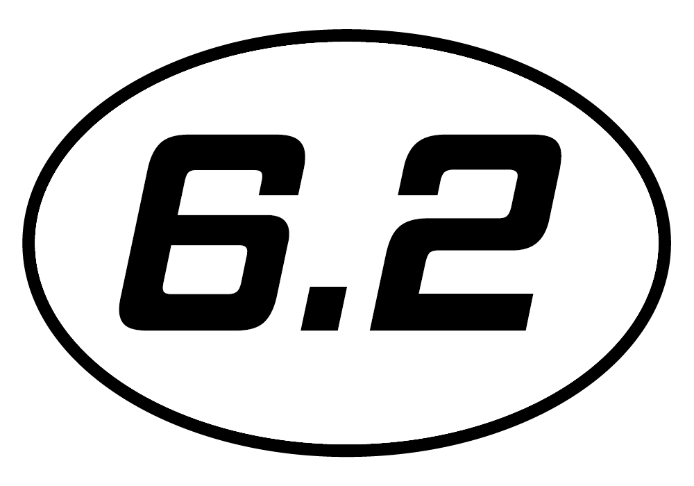 6.2 Oval Decal
