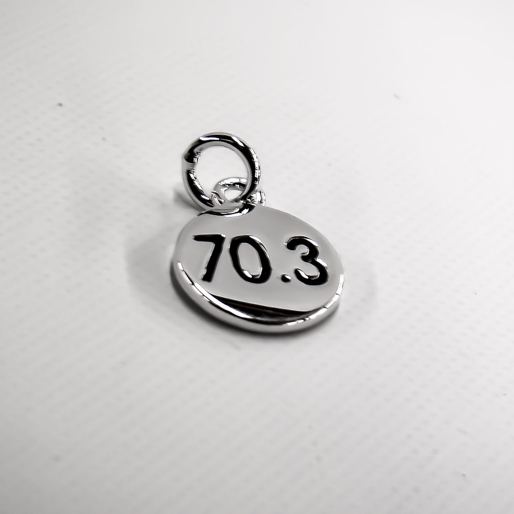 70.3 Silver Plated Disc Charm