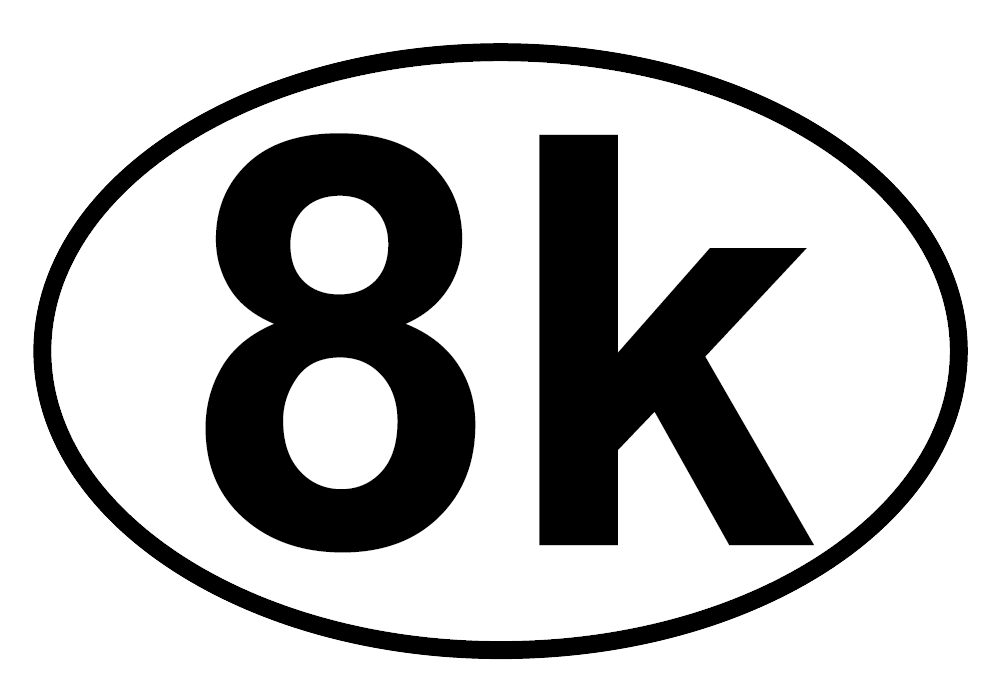 8k Oval Decal