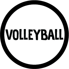 Volleyball Colored Round Decal (F)
