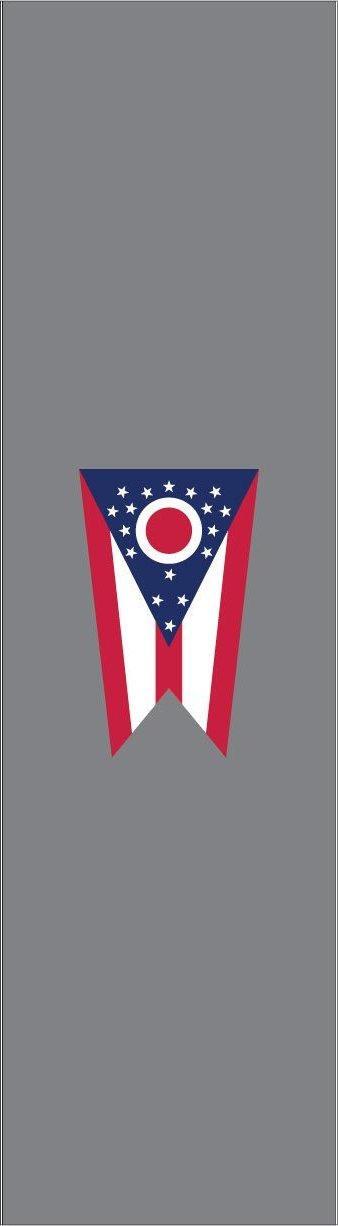 Ohio Flag Grey Headband