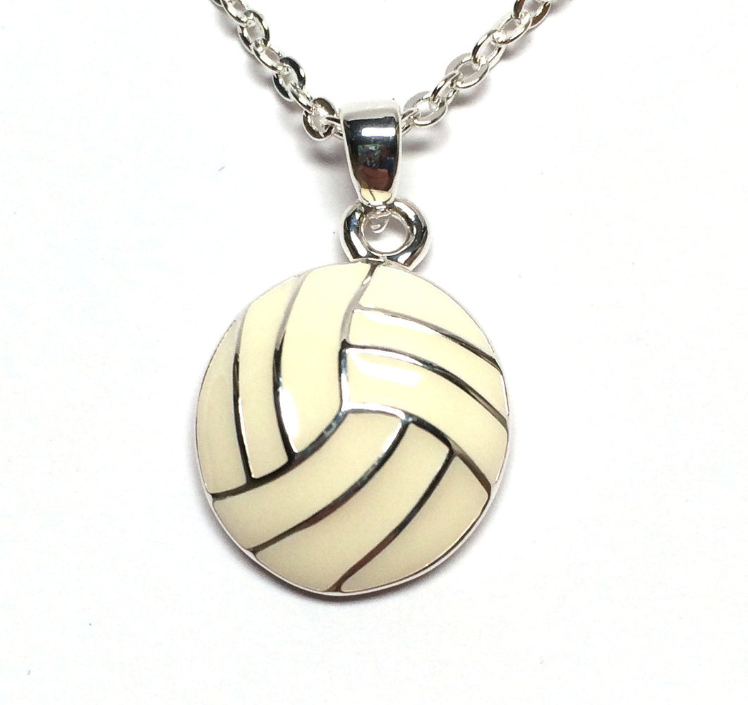 Volleyball Silver Plated Necklace