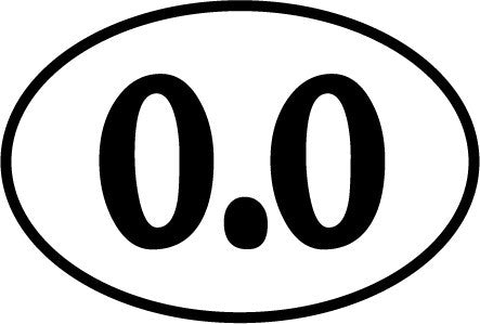 White Oval Decal