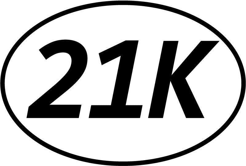 21k Oval Decal