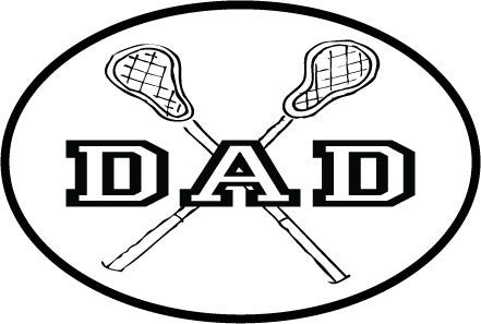 Lax Dad Oval Decal