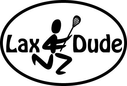 Lax Dude Oval Decal