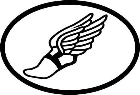 Winged Foot Colored Oval Decal