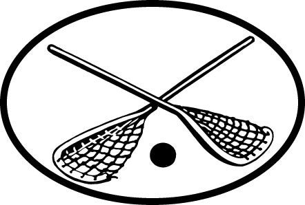 Lacrosse Sticks Oval Decal