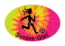 Load image into Gallery viewer, Soccer Girl Colored Oval Decal

