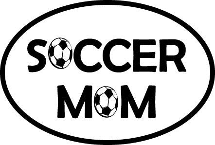 Soccer Mom Colored Oval Decal