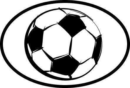 Soccer Ball Oval Decal