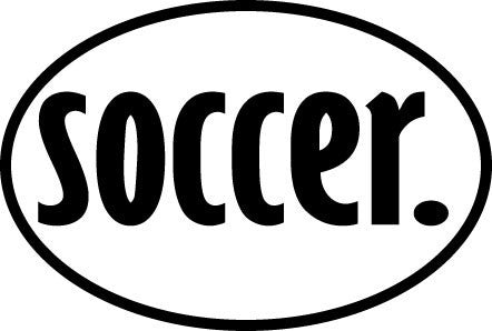 soccer. Oval Decal