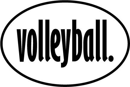 Volleyball Oval Magnet