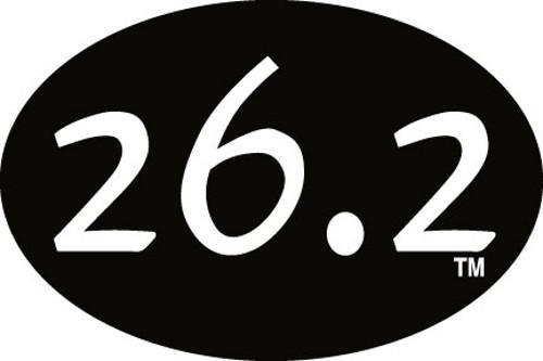26.2 oval decal - black