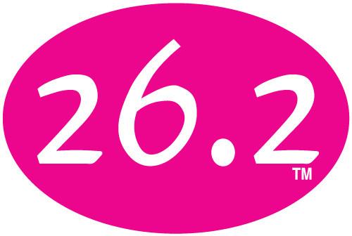 26.2 oval decal - pink