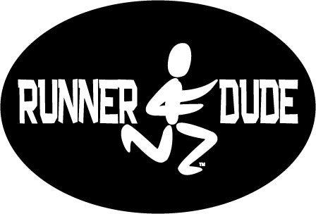 Runner Dude Black Oval Decal