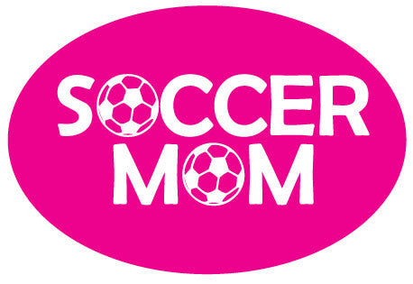 Soccer Mom Pink Oval Magnet