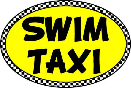 Swim Taxi Oval Decal