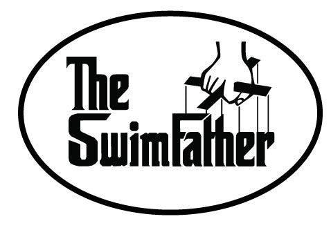 The Swim Father Oval Magnet