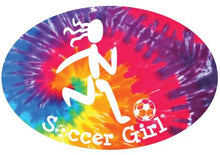 Load image into Gallery viewer, Soccer Girl Oval Magnet
