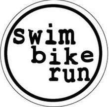 Load image into Gallery viewer, Swim Bike Run Colored Round Decal
