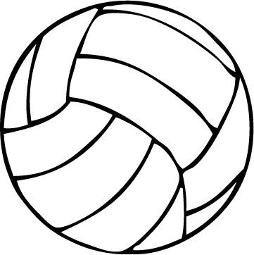 Volleyball Ball Colored Round Decal
