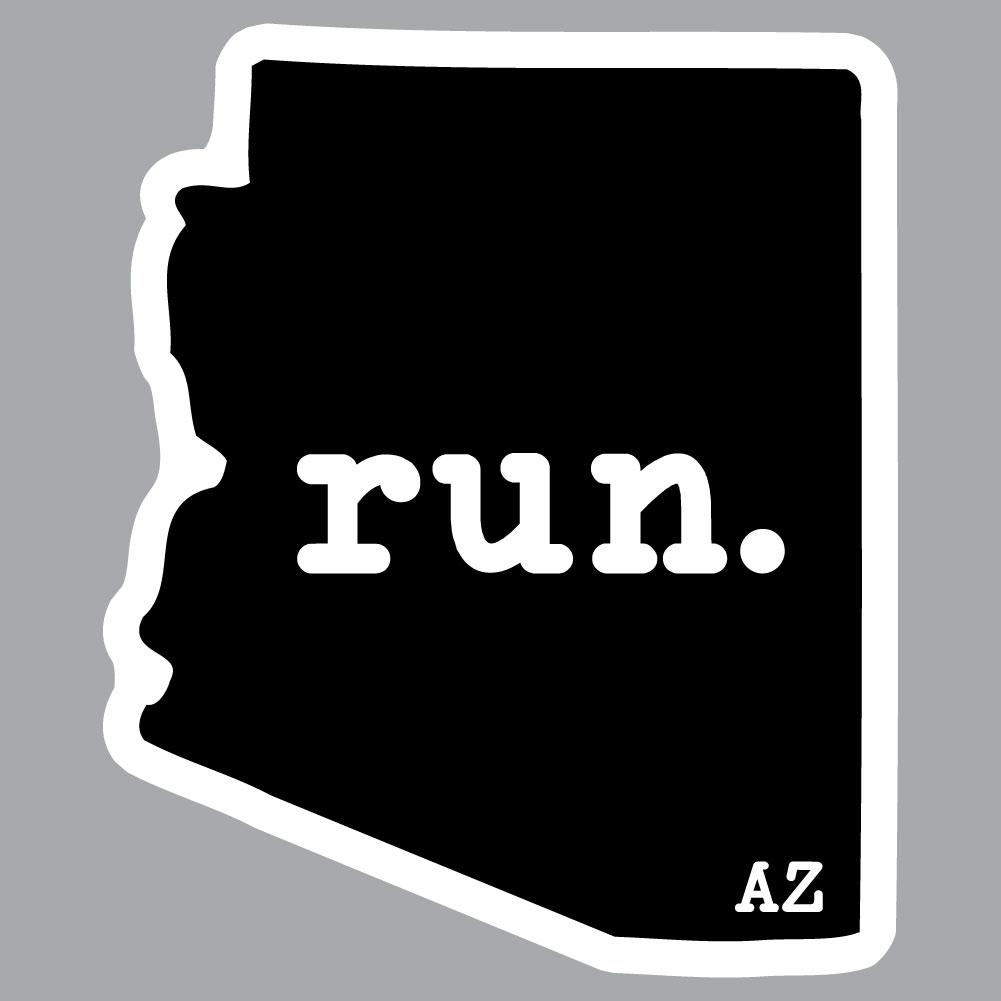 Arizona Run State Outline Decal