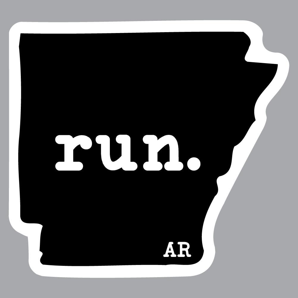 Arkansas Run State Outline Decal