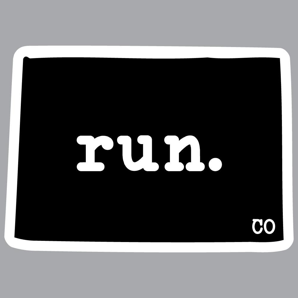 Colorado Run State Outline Decal