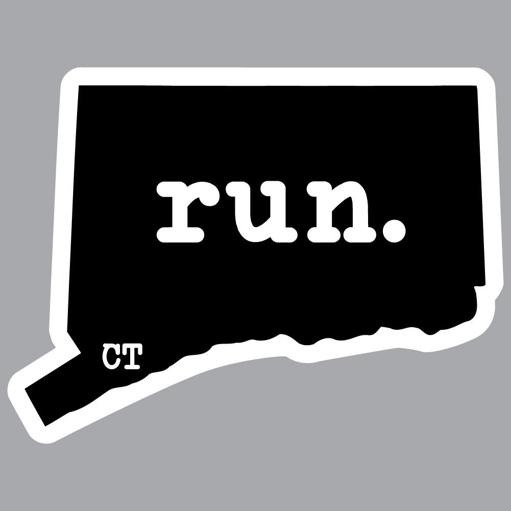 Connecticut Run State Outline Decal