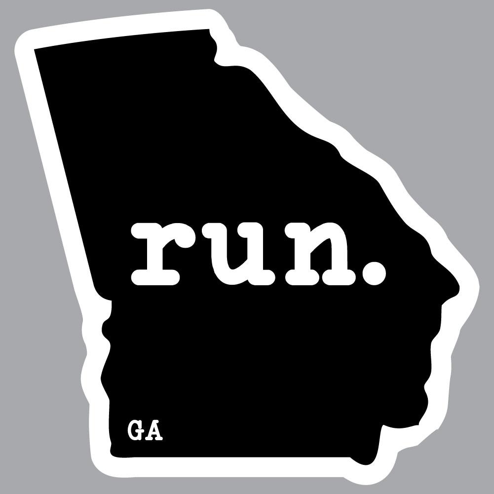 Georgia Run State Outline Decal