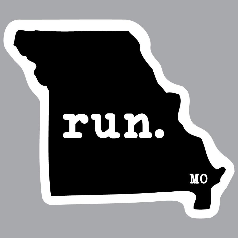 Missouri Run State Outline Decal