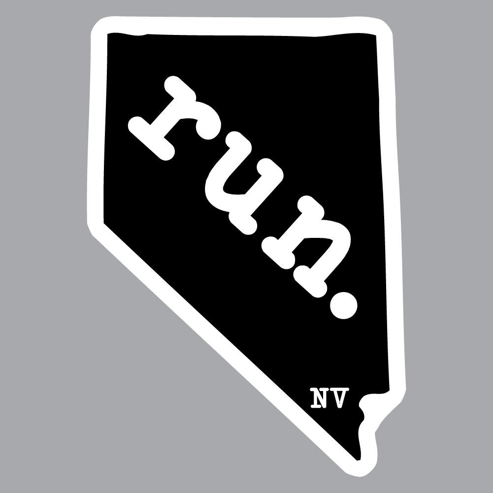 Nevada Run State Outline Decal