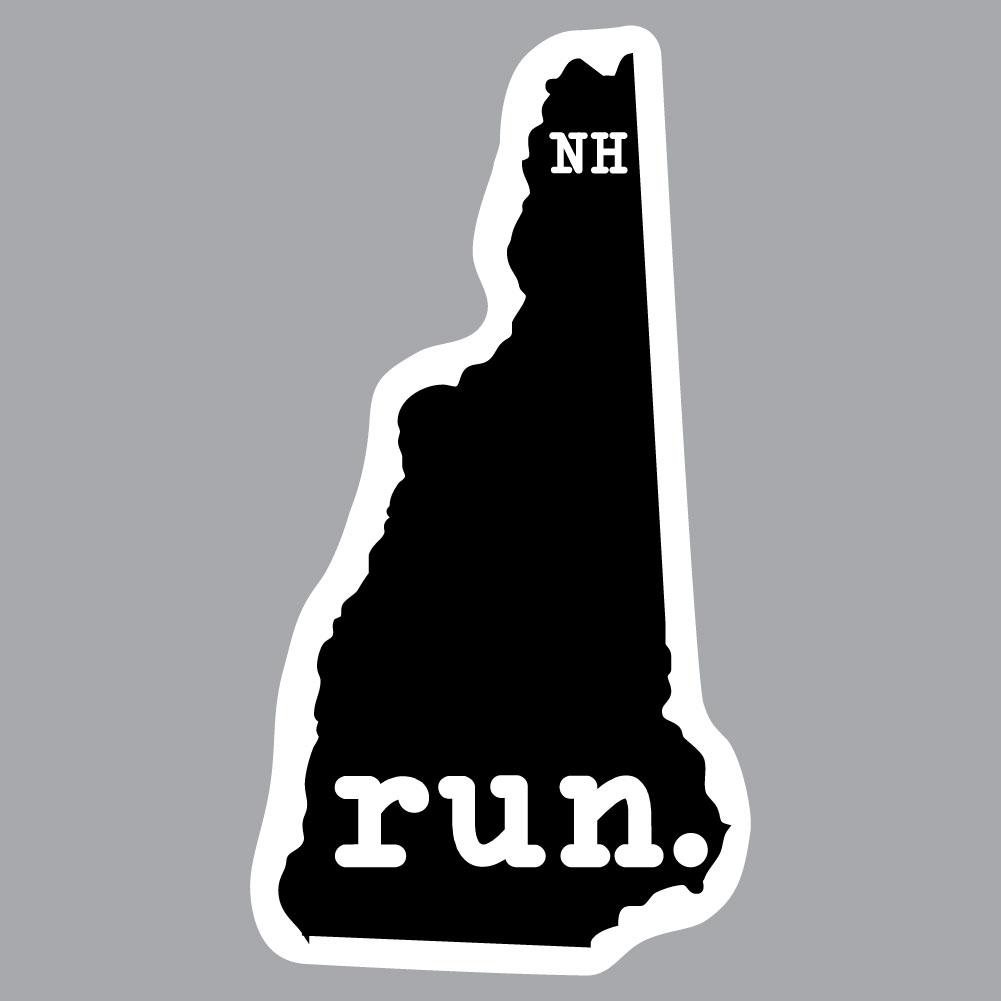New Hampshire Run State Outline Decal