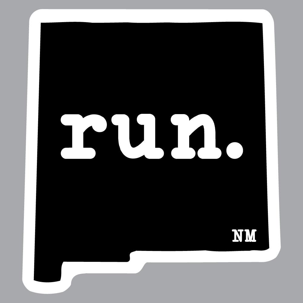 New Mexico Run State Outline Decal